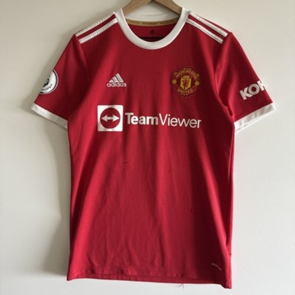 Small Adidas 2021/2022 Manchester Jadon Sancho 25 United Home Jersey
